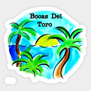 Bocas Del Toro Panama Beach Scene Sticker